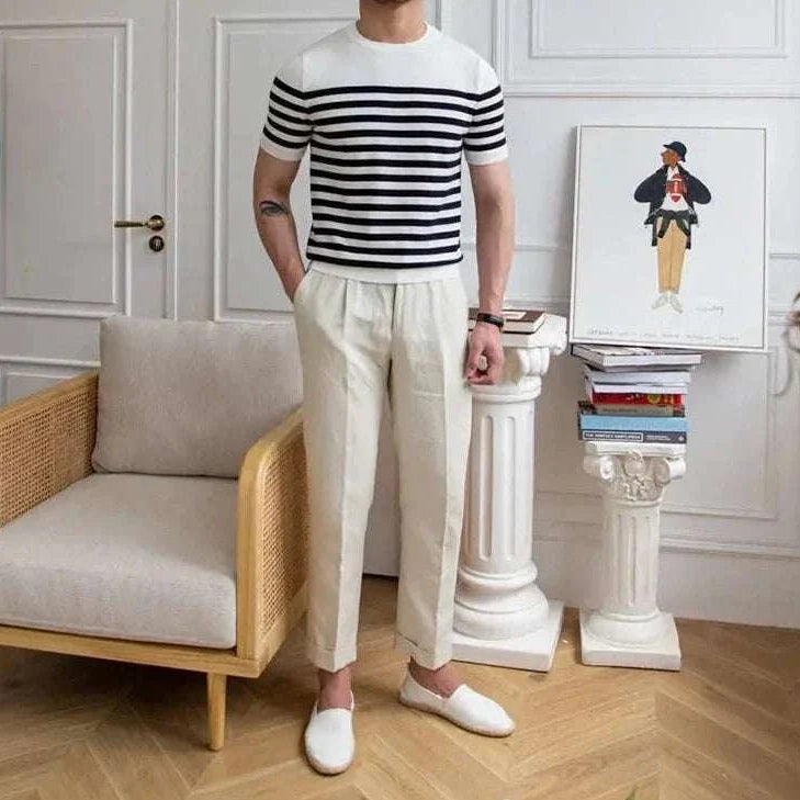 Spring knitted round neck t-shirt - Antonios