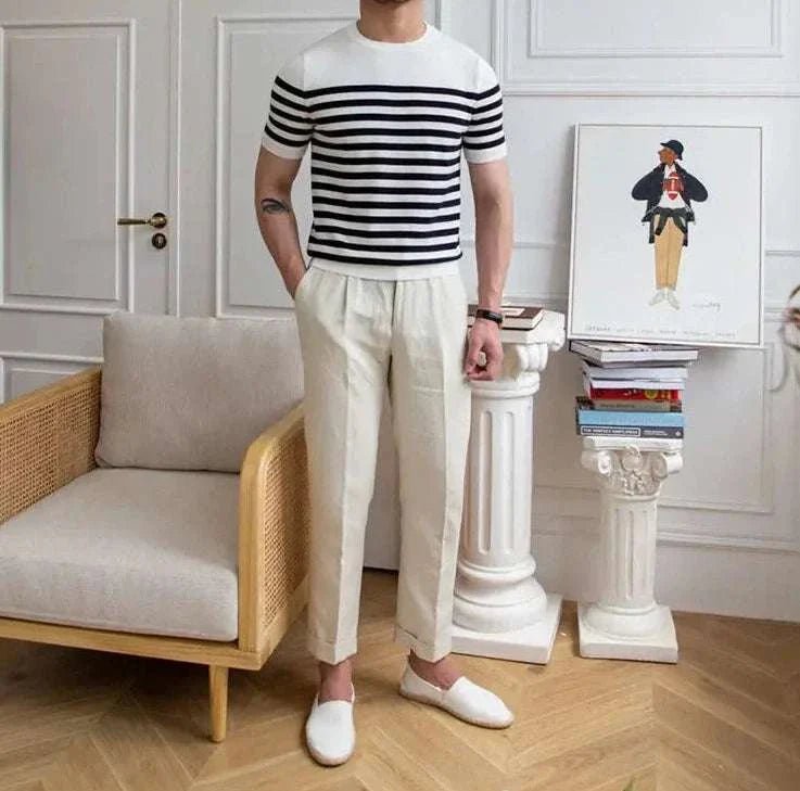 Spring knitted round neck t-shirt - Antonios