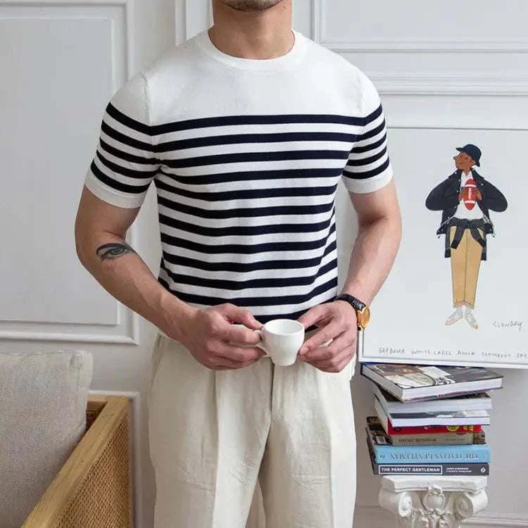 Spring knitted round neck t-shirt - Antonios