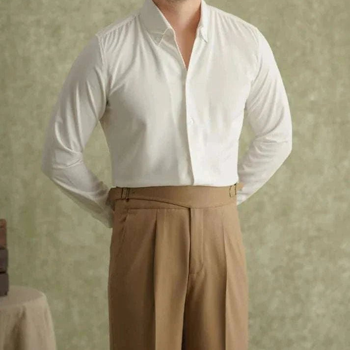 Spring pointer collar long sleeve shirt - Antonios