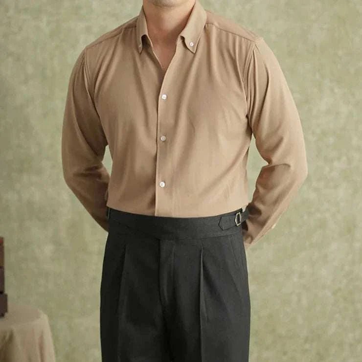 Spring pointer collar long sleeve shirt - Antonios