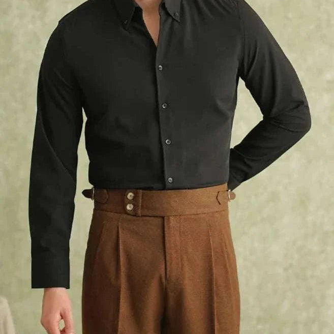 Spring pointer collar long sleeve shirt - Antonios