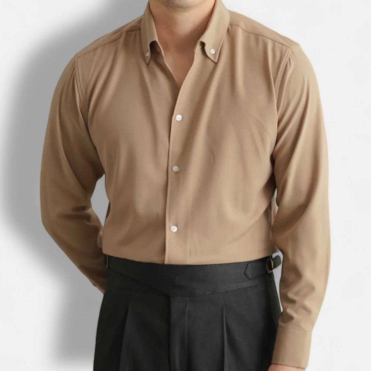 Spring pointer collar long sleeve shirt - Antonios