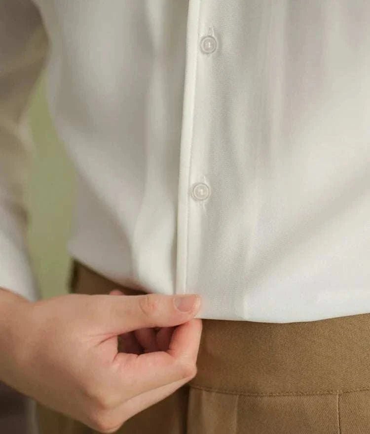 Spring pointer collar long sleeve shirt - Antonios