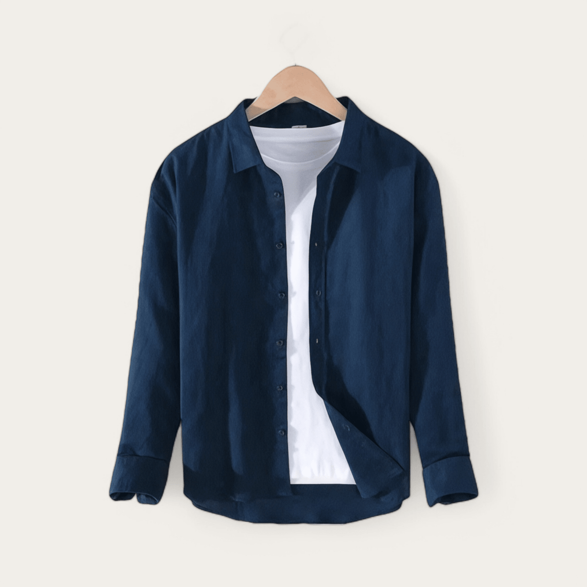 Spring stand collar long - sleeve casual streetwear button - up - Antonios