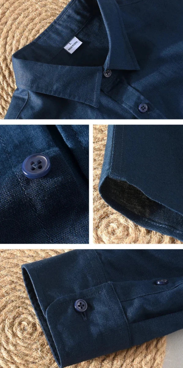 Spring stand collar long - sleeve casual streetwear button - up - Antonios