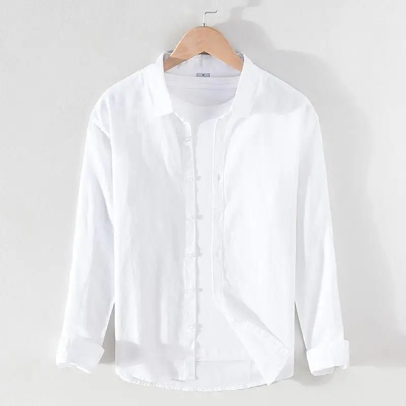 Spring stand collar long - sleeve casual streetwear button - up - Antonios