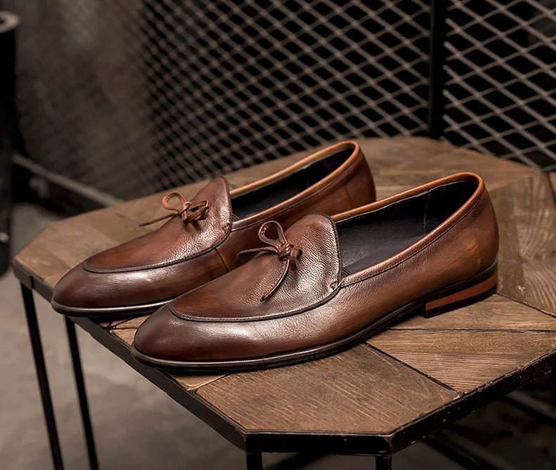 Square - toe bow loafer - Antonios