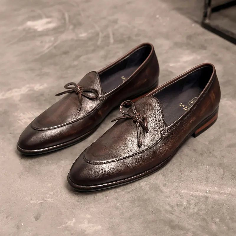 Square - toe bow loafer - Antonios