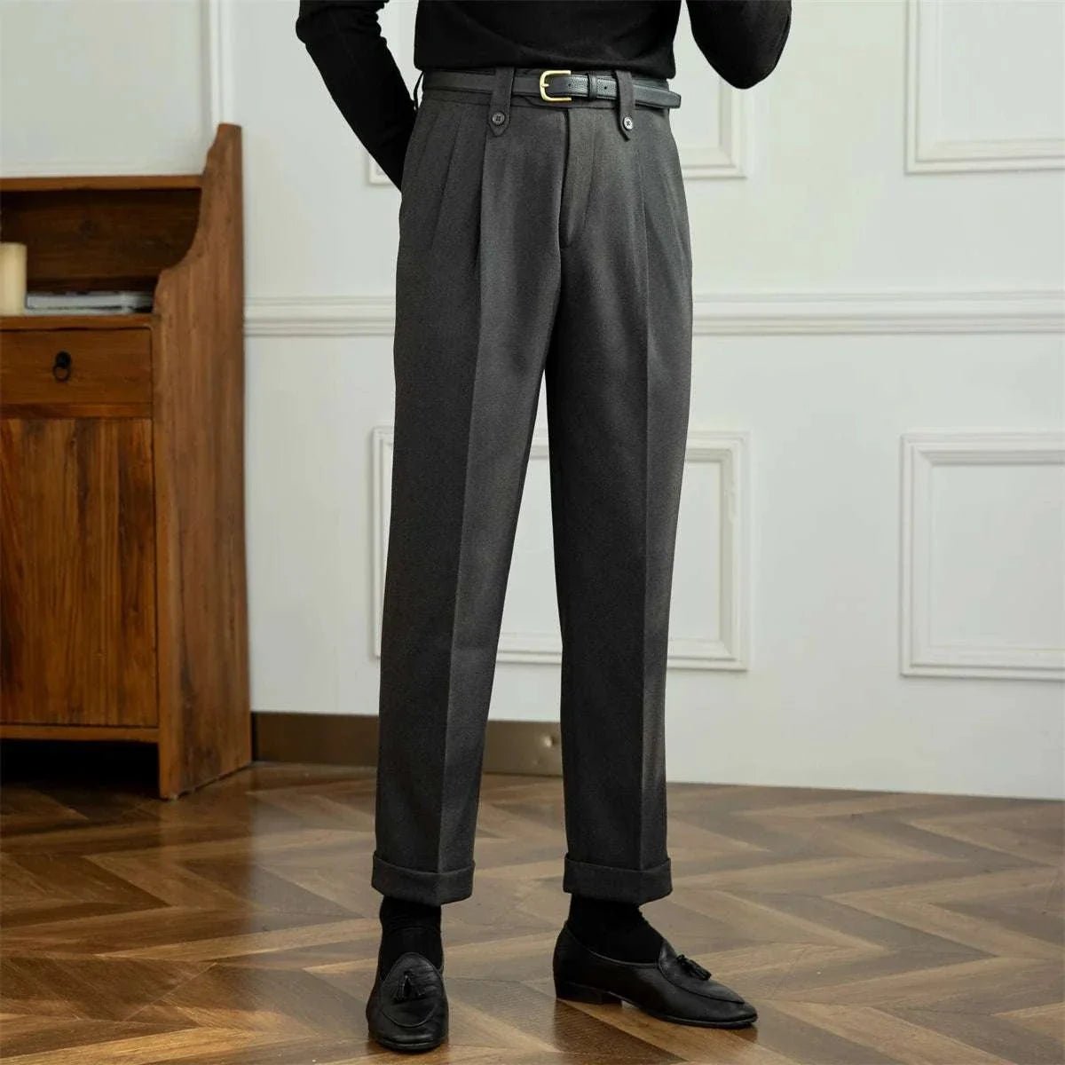Straight high - waist casual trousers - Antonios