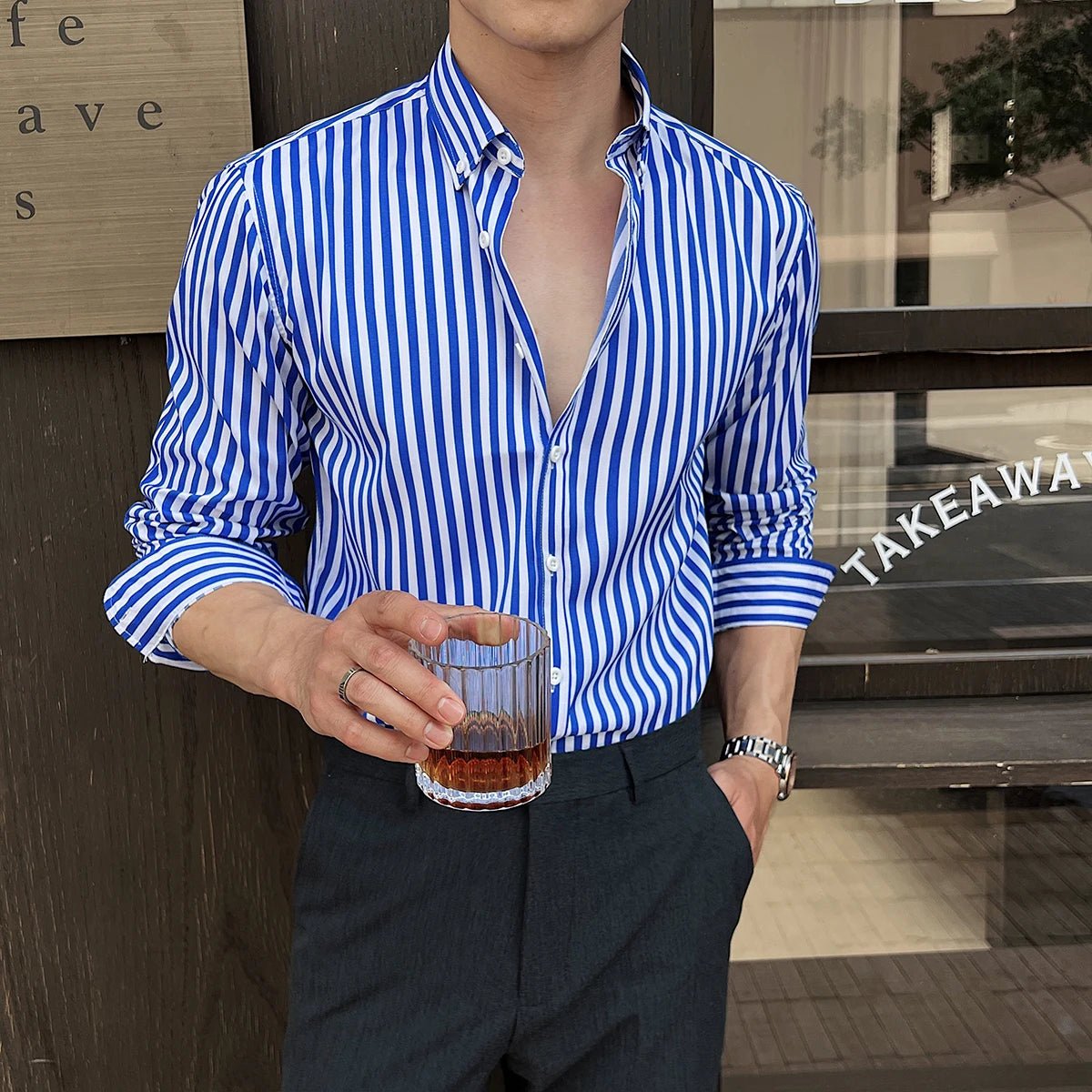 Striped business elegant shirt - Antonios