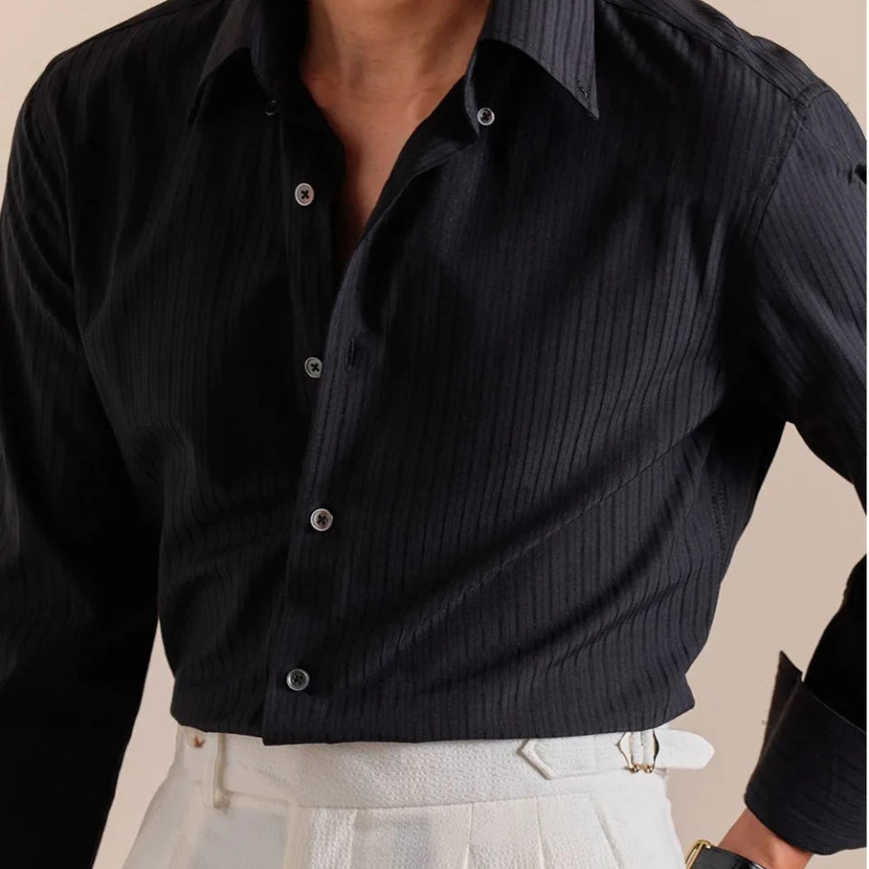 Striped cotton dress shirt - Antonios