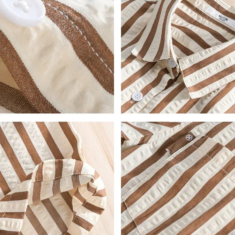 Striped printed shirt bold and fashionable fit - Antonios