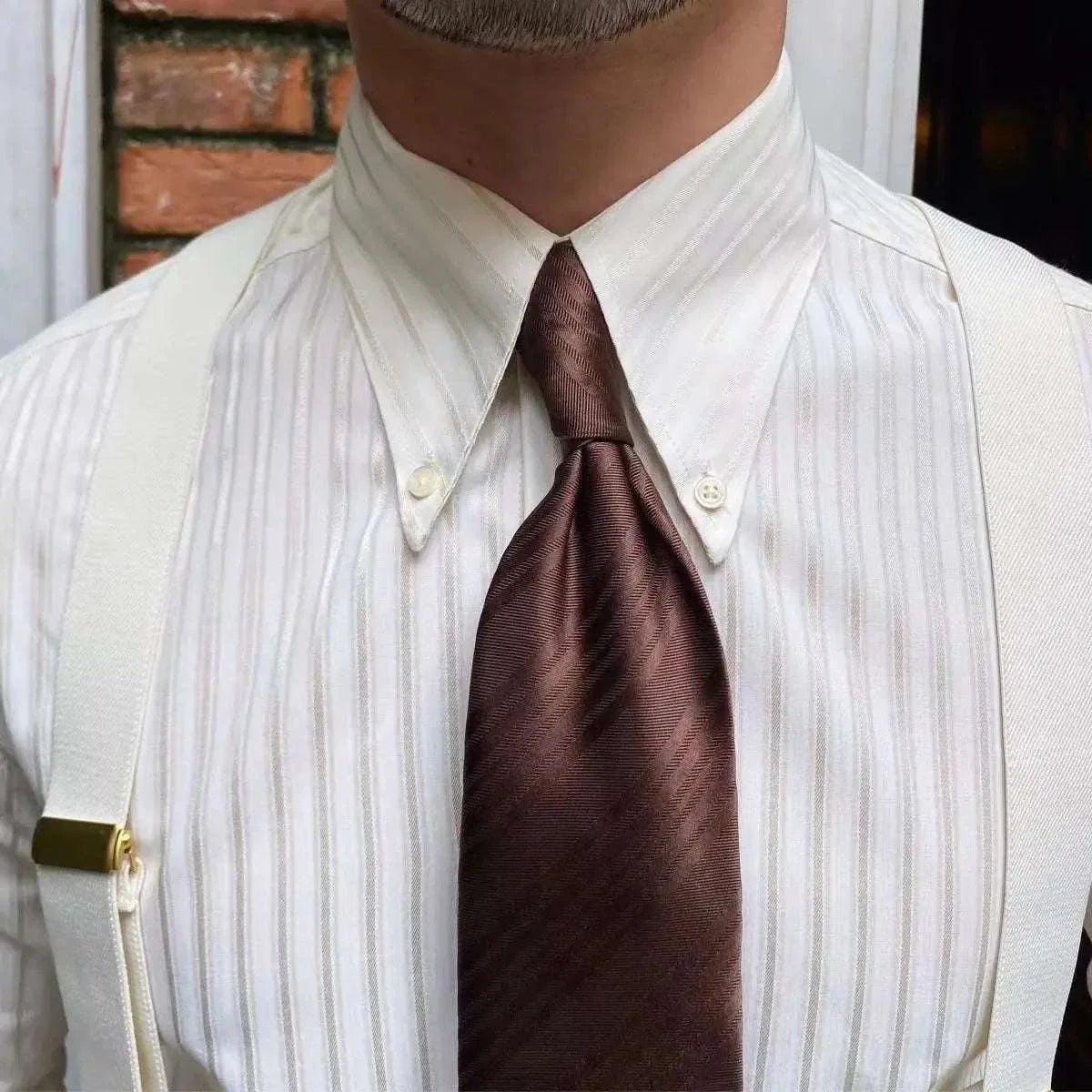 Striped spring gentleman english shirt - Antonios