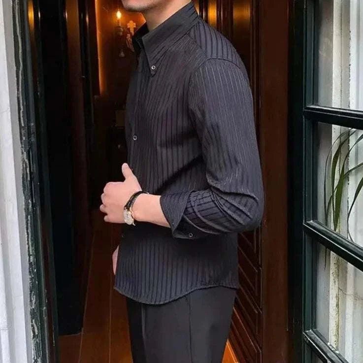 Striped spring gentleman english shirt - Antonios