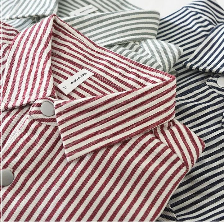 Stripes pattern cotton shirt comfortable - Antonios