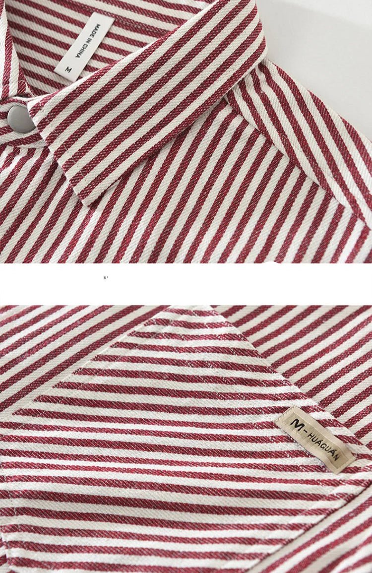Stripes pattern cotton shirt comfortable - Antonios