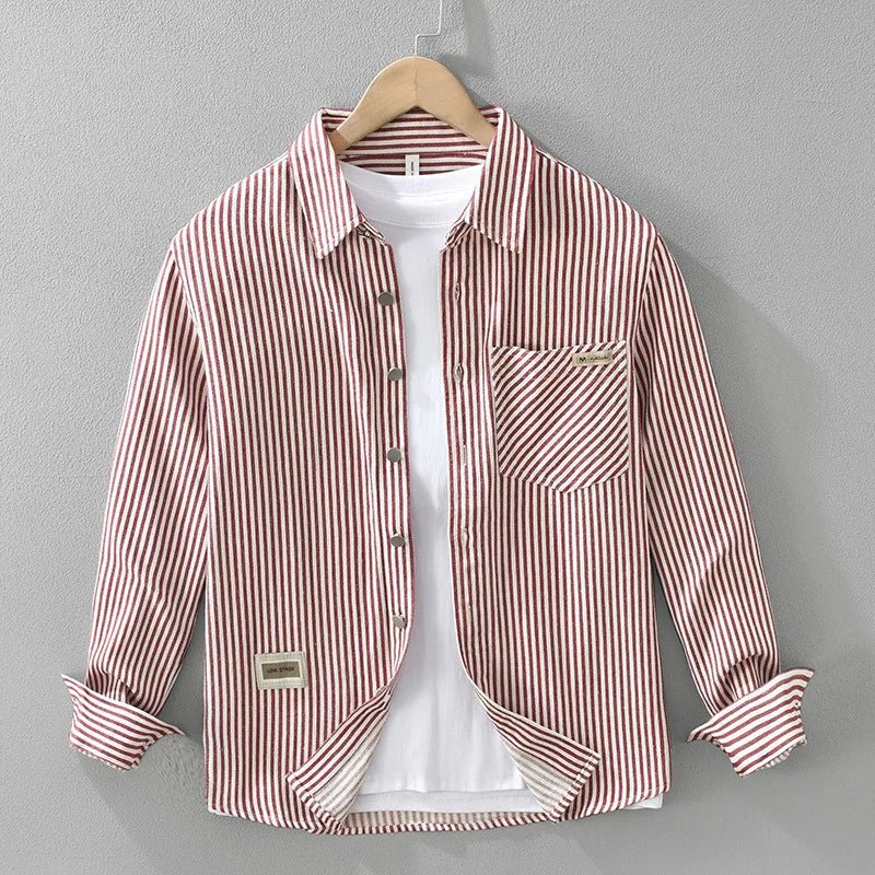 Stripes pattern cotton shirt comfortable - Antonios