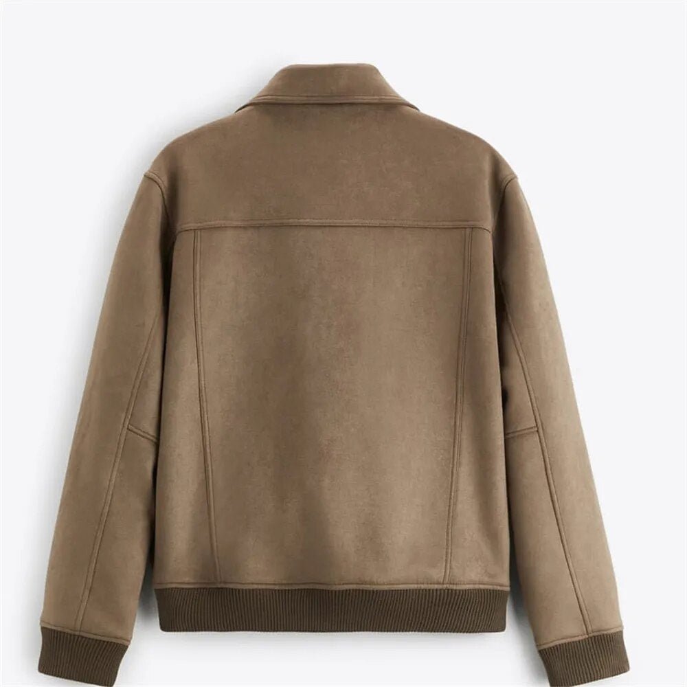 Suede Polo Jacket - Antonios