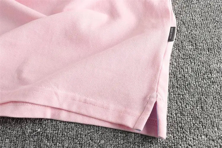 Summer lapel short - sleeved cotton t-shirt - Antonios