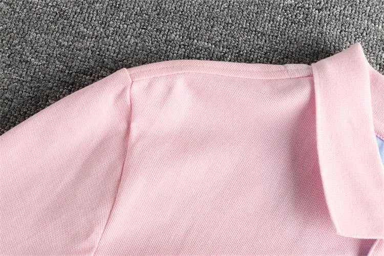 Summer lapel short - sleeved cotton t-shirt - Antonios