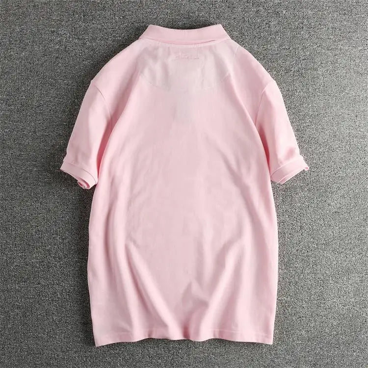 Summer lapel short - sleeved cotton t-shirt - Antonios