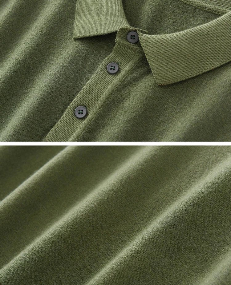 Summer merino wool polo t-shirt - Antonios