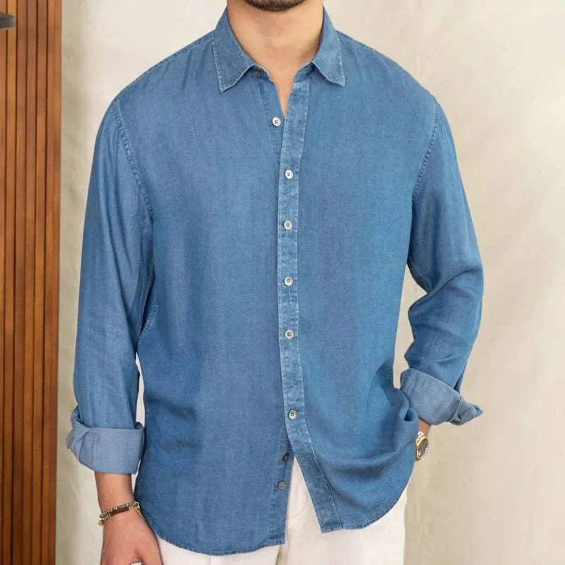 Summer retro long - sleeve shirt - Antonios