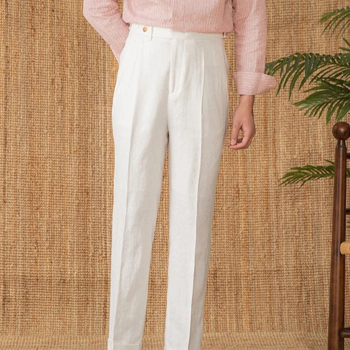 Summer straight fit lightweight trousers - Antonios