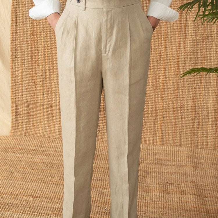 Summer straight fit lightweight trousers - Antonios