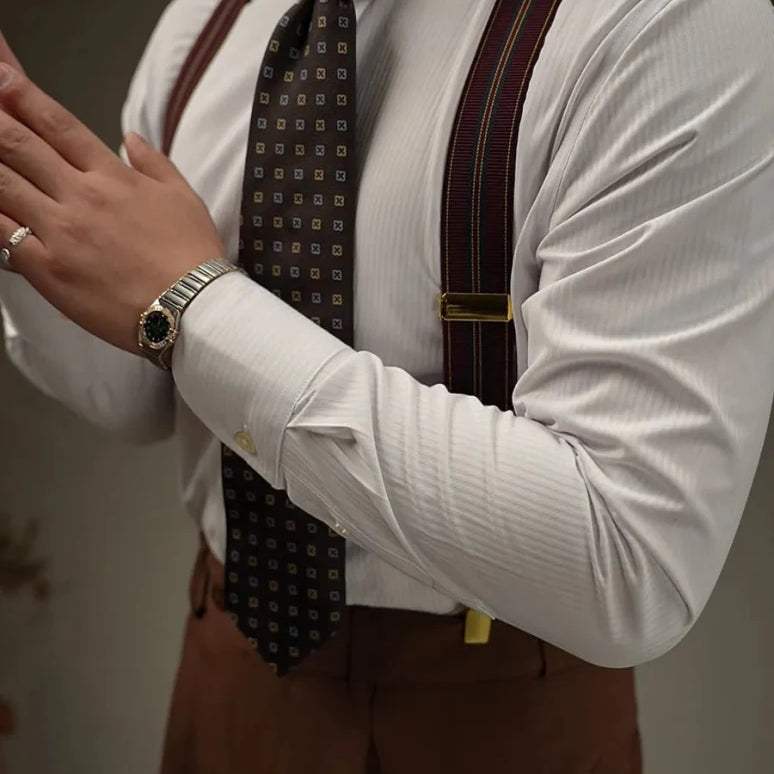 Tailored lapel shirt office and party ready - Antonios