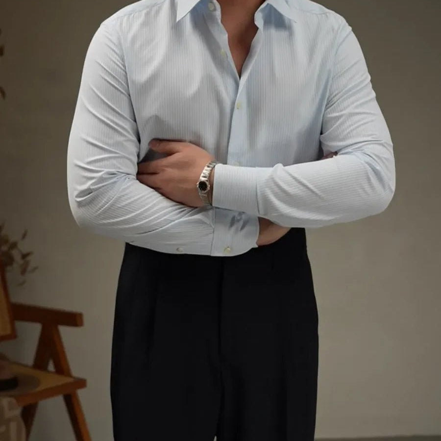 Tailored lapel shirt office and party ready - Antonios