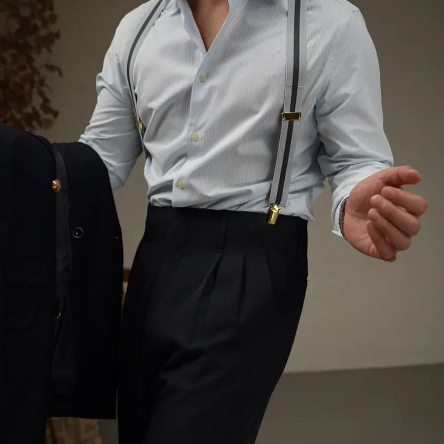 Tailored lapel shirt office and party ready - Antonios