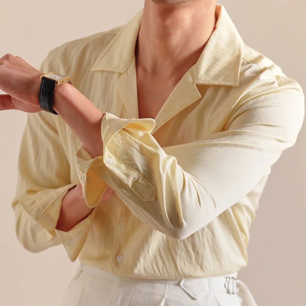 Textured cuban - collar shirt - Antonios