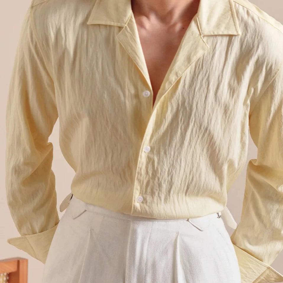 Textured cuban - collar shirt - Antonios