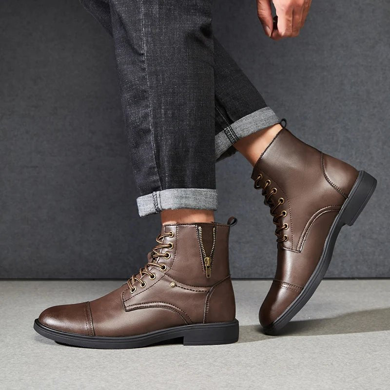 Thick - sole moto high - top boot - Antonios