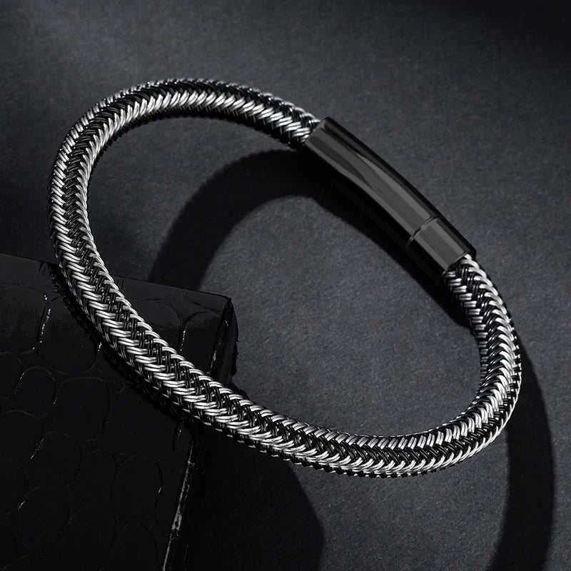 Thin wire stainless steel bracelet - Antonios