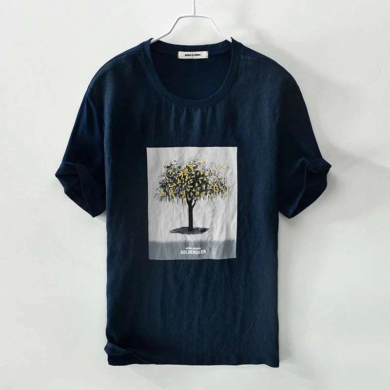 Tree print slim fit summer t-shirt - Antonios