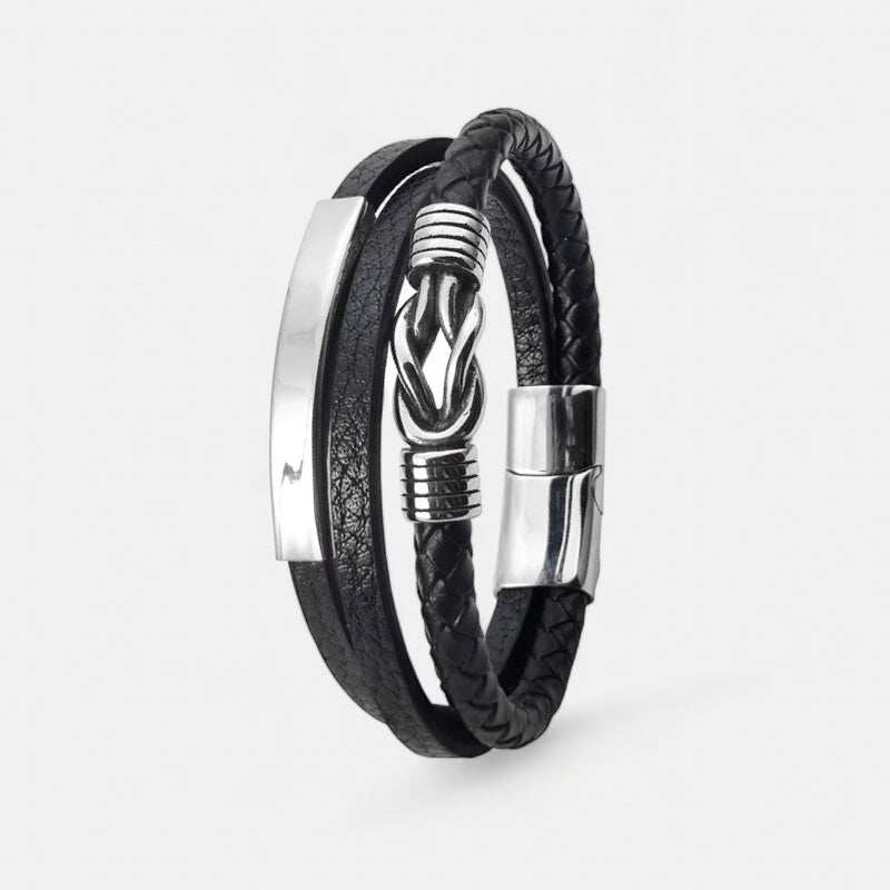 Triple layer leather bracelet - Antonios