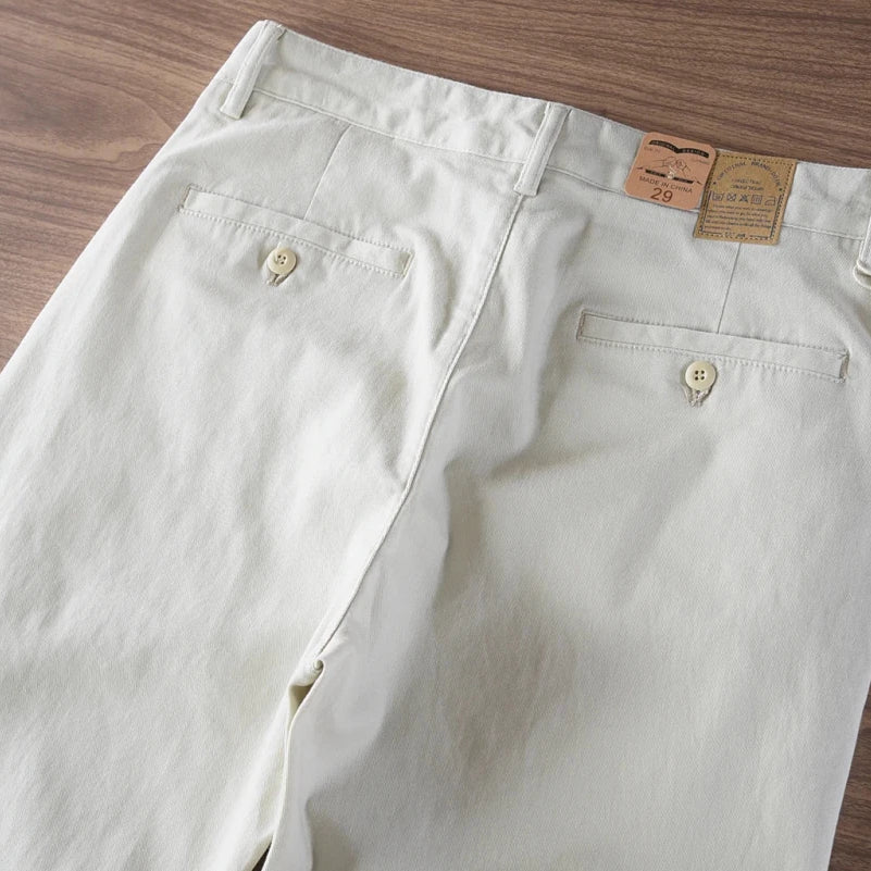 Twill casual simple pants - Antonios
