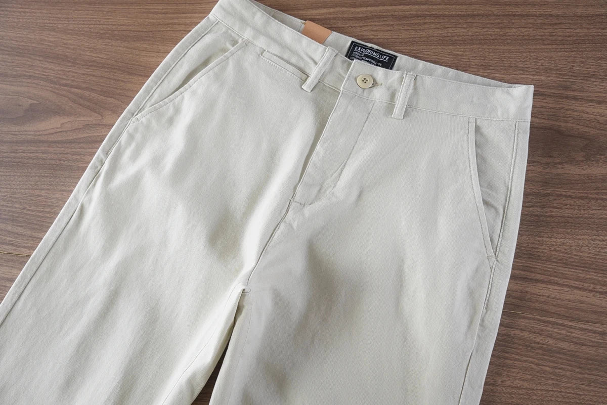 Twill casual simple pants - Antonios