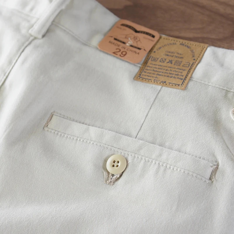 Twill casual simple pants - Antonios