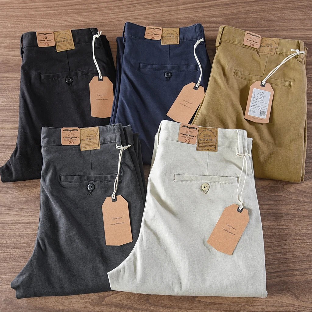 Twill casual simple pants - Antonios