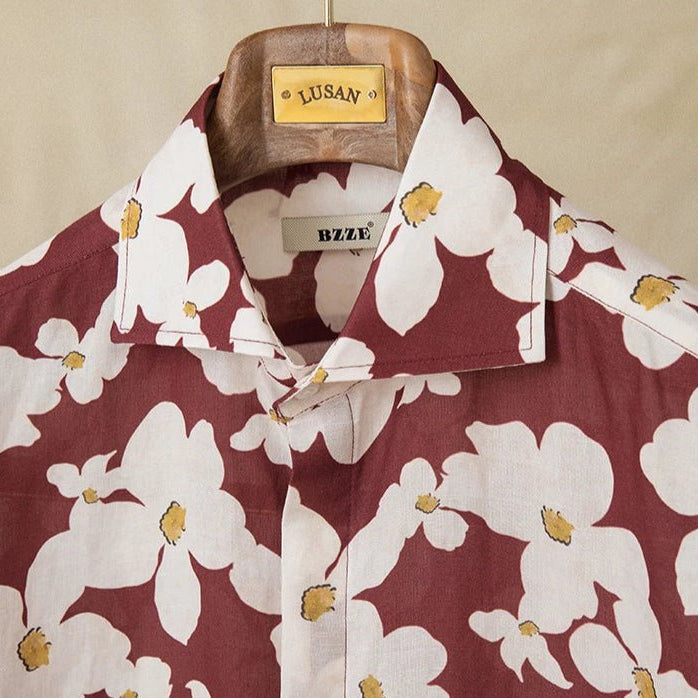 Vacation linen printed shirt - Antonios