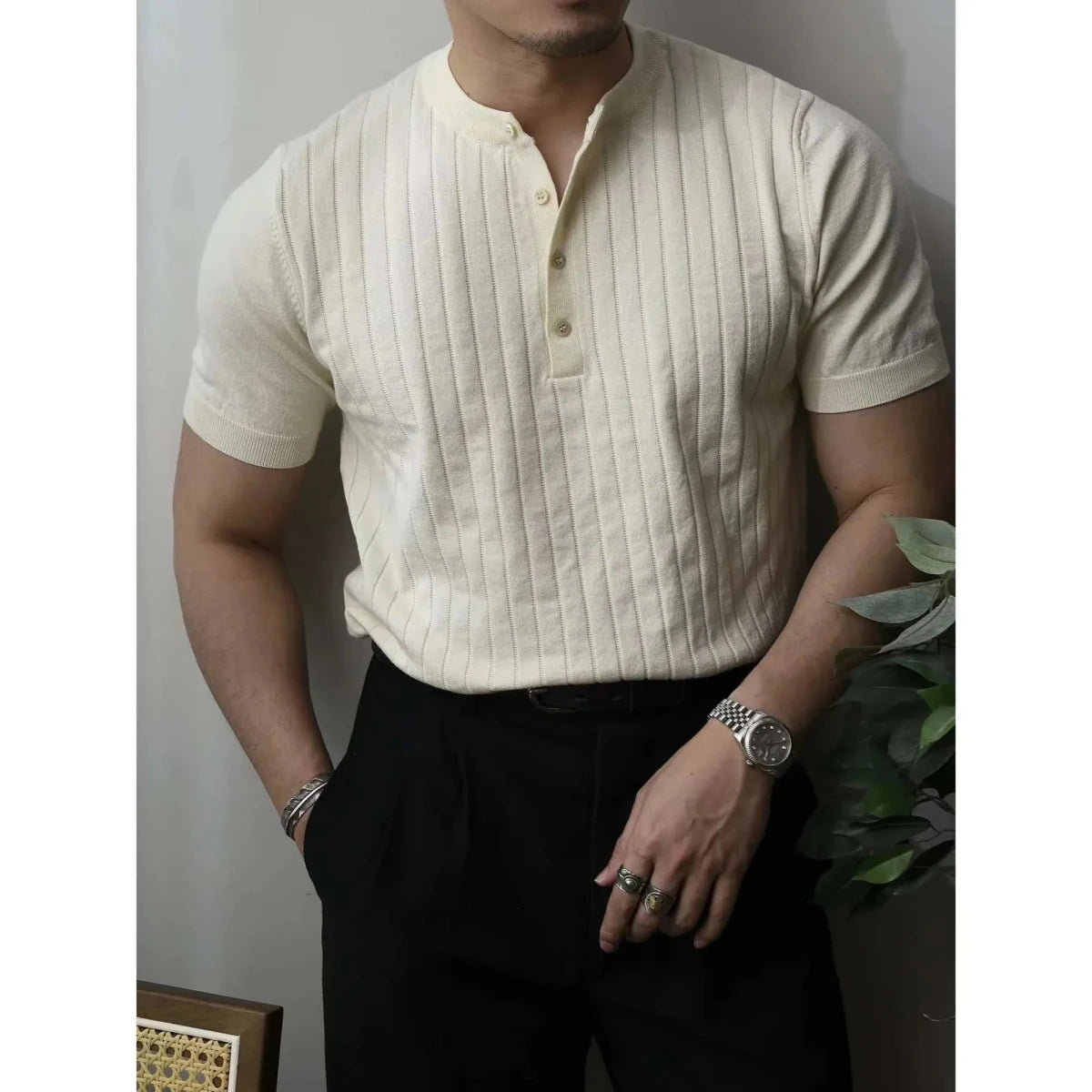 Vintage business cotton summer t-shirt - Antonios