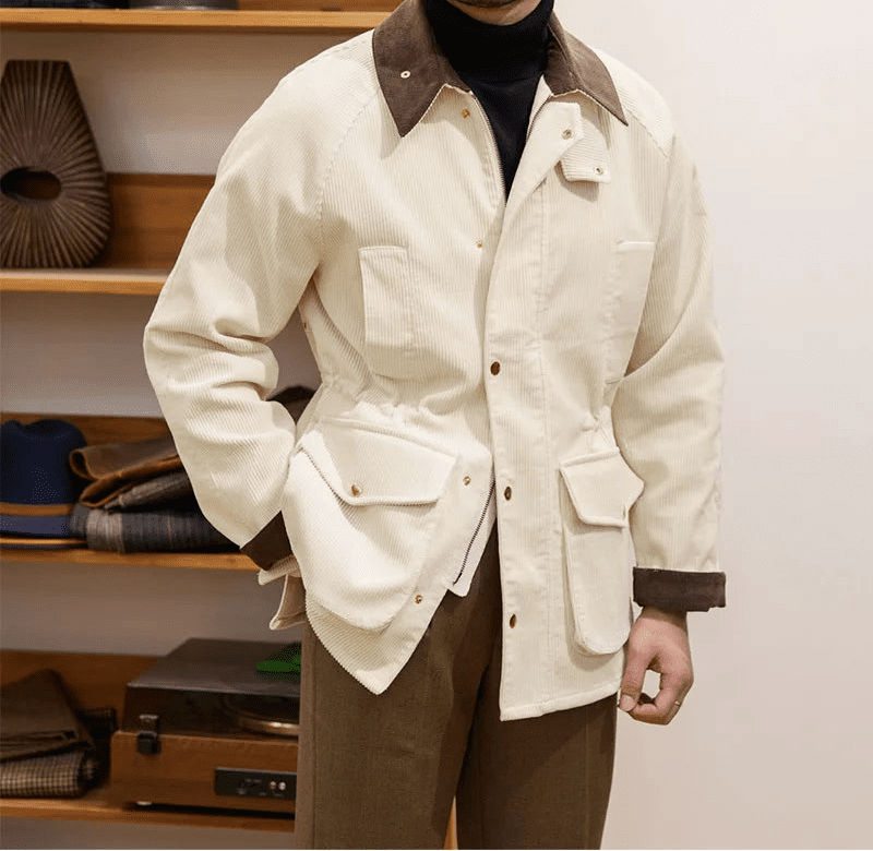 Vintage corduroy trench jacket - Antonios