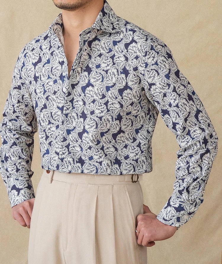 Vintage cotton linen japanese trend shirt - Antonios