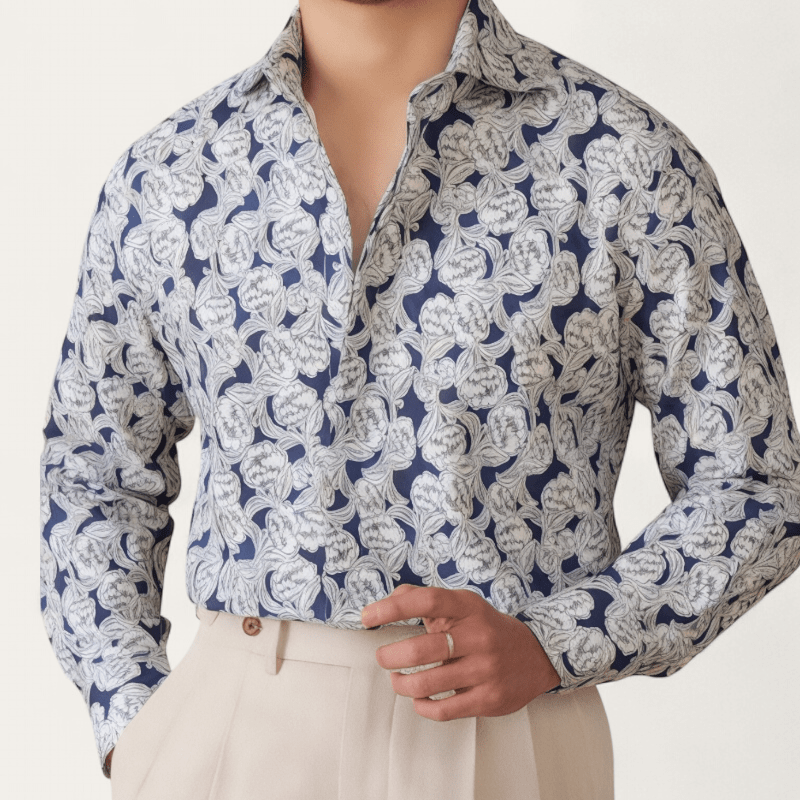 Vintage cotton linen japanese trend shirt - Antonios