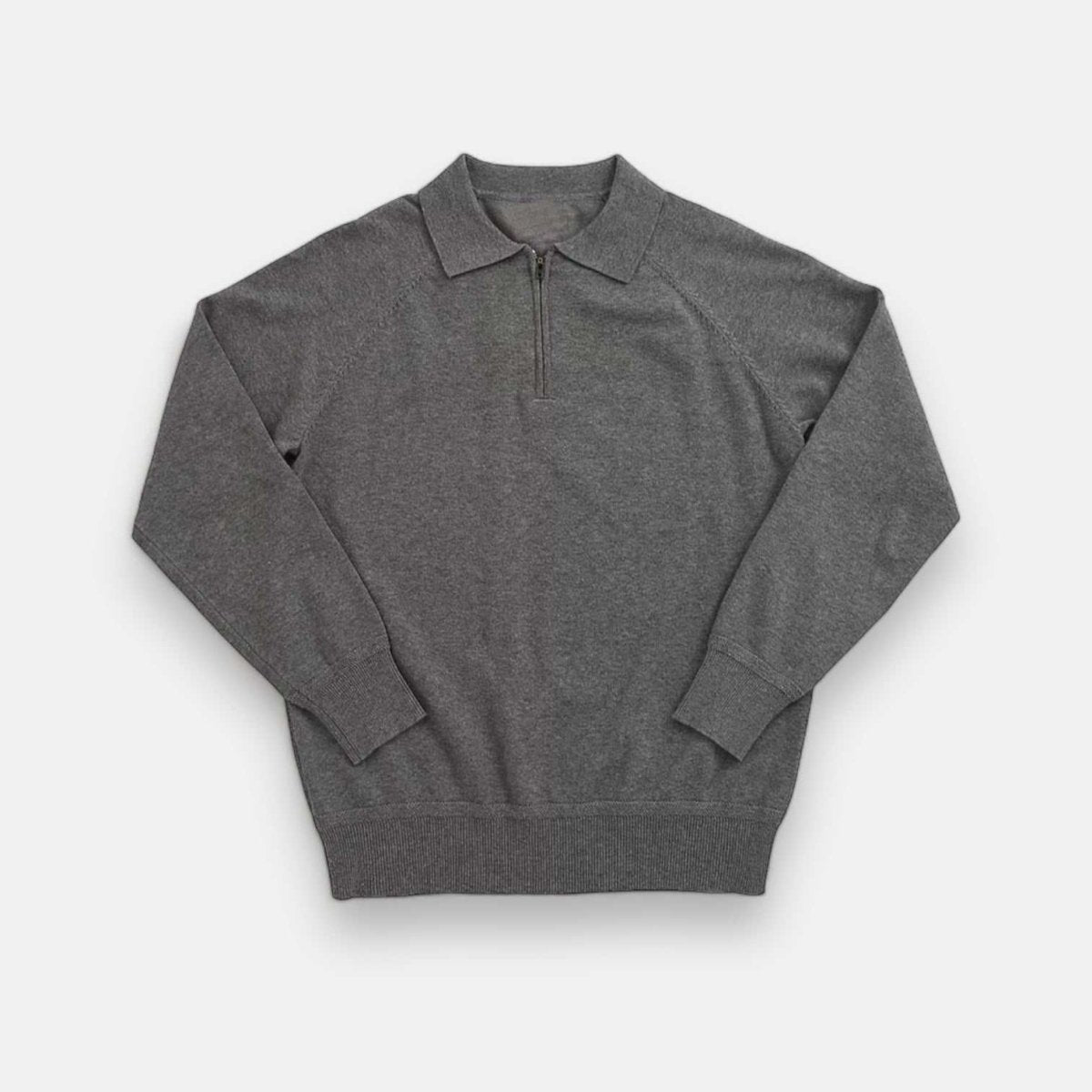 Vintage polo sweater with turn - down collar - Antonios
