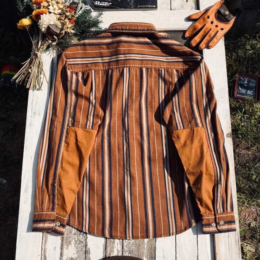 Vintage summer cotton shirt with stripes - Antonios